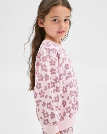 Australian Cotton Blend Loose Fleece Sweat Top