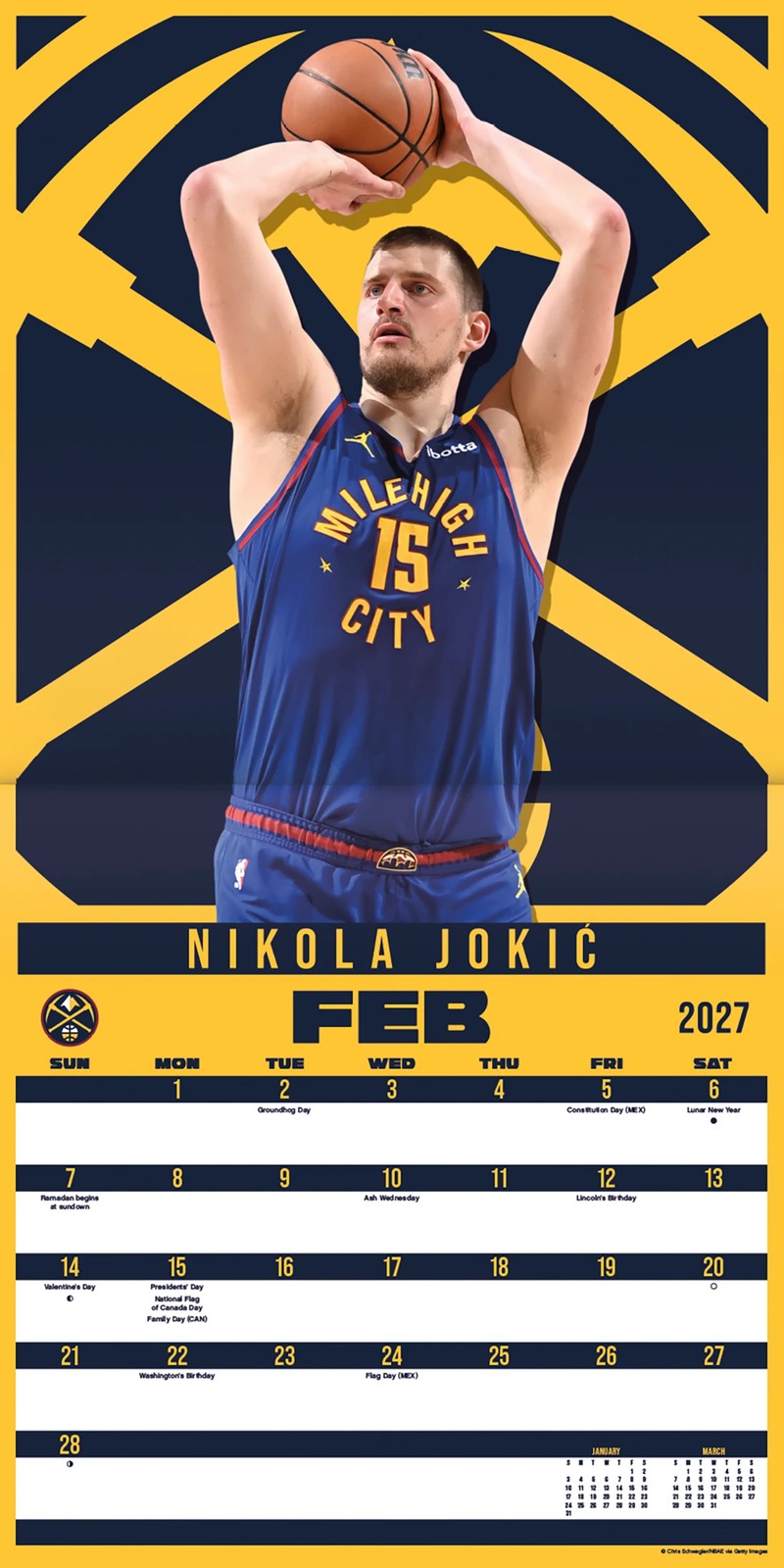 NBA 2027 Calendar 3 of 4