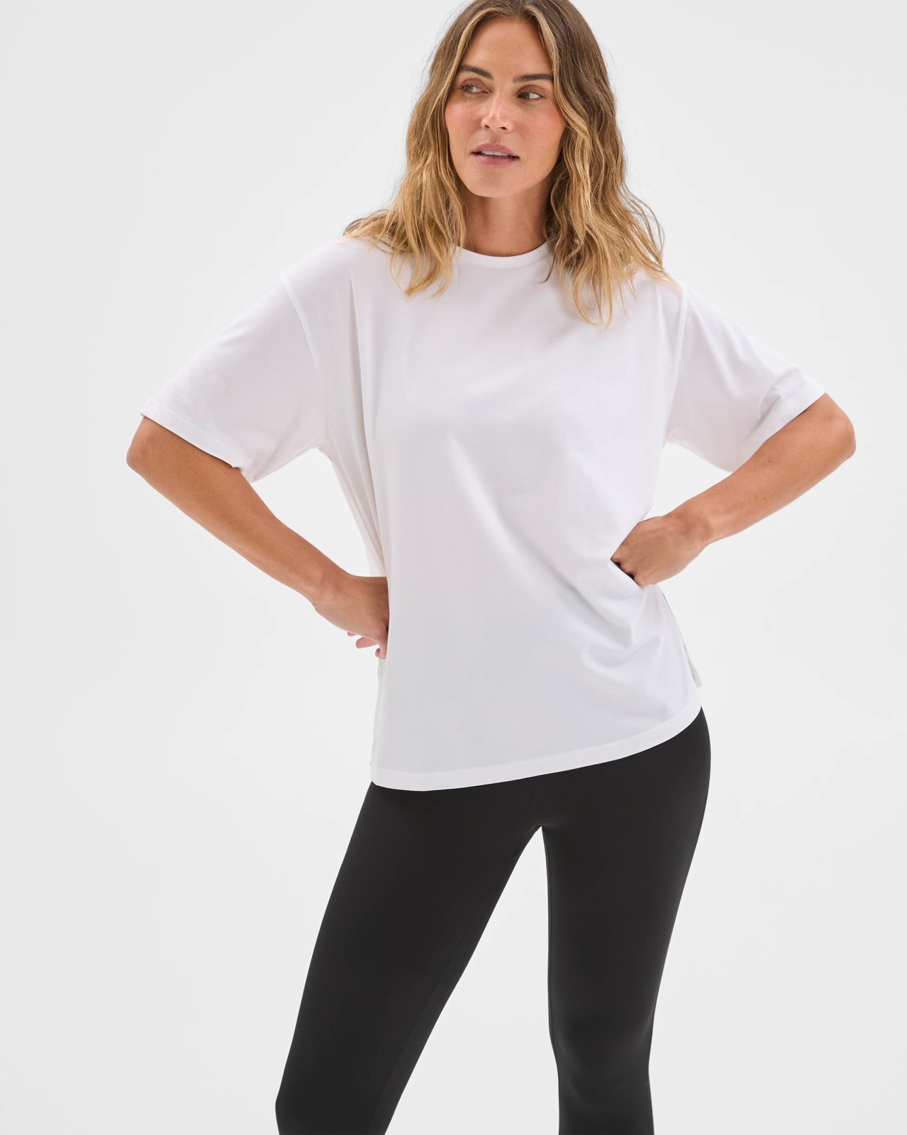 Active Australian Cotton Blend Oversized Graphic T-Shirt - White 3 of 6