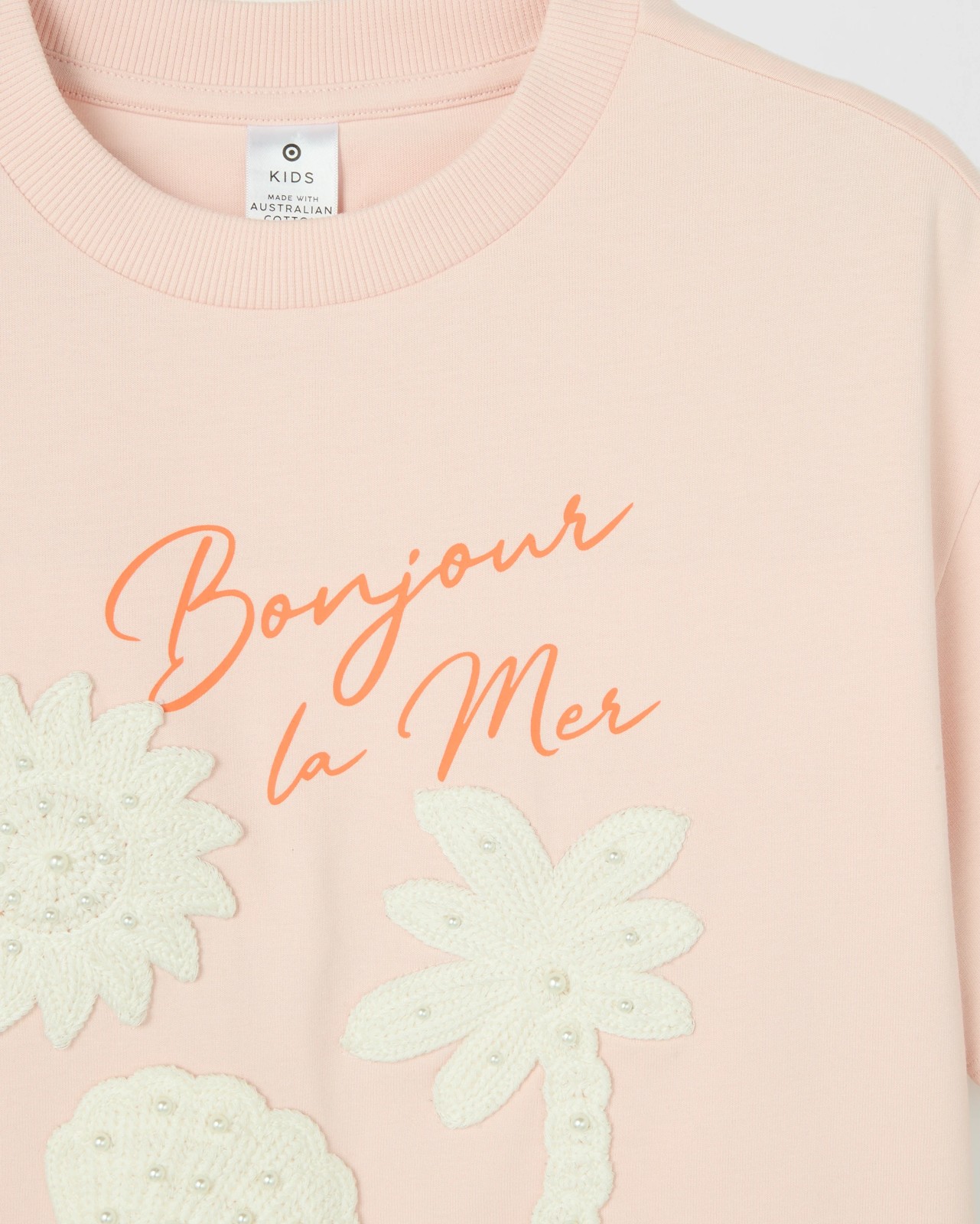 Australian Cotton Heavyweight Boxy T-Shirt - Pink Palm 2 of 2