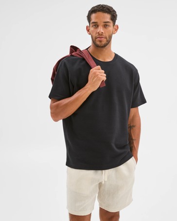 Australian Cotton Blend Textured T-Shirt