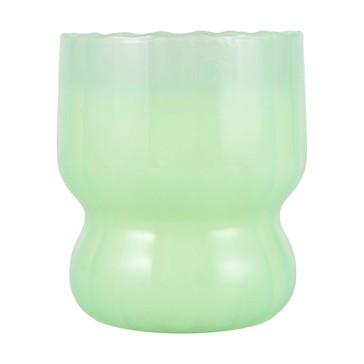 Coves of Capri Swirl Glass Candle, Green - Anko