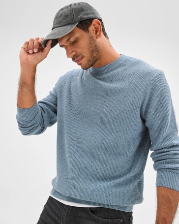 Australian Cotton Lightweight Tuck Knit Sweater