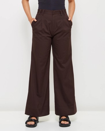 High Rise Pleat Front Pants - Lily Loves