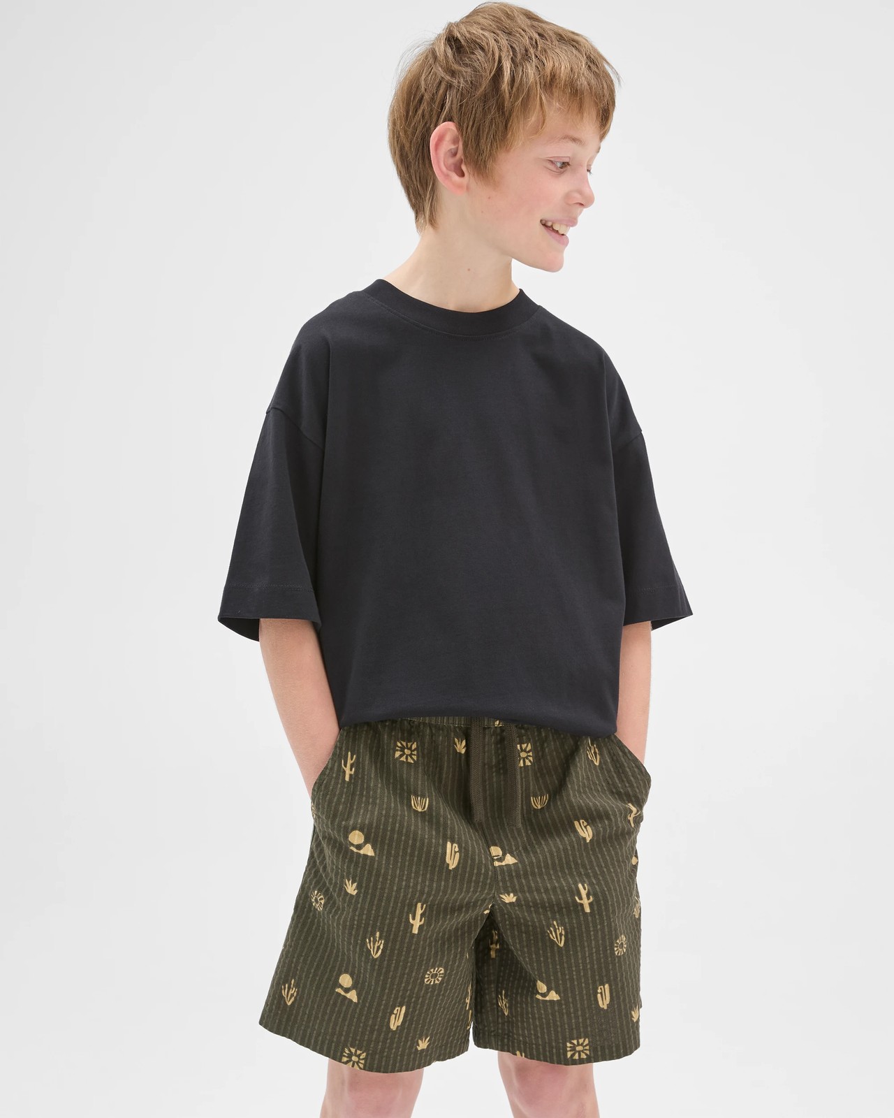 Australian Cotton Seersucker Shorts - Green 2 of 6