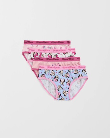 Disney Minnie Mouse Australian Cotton 4 Pack Younger Girls Briefs