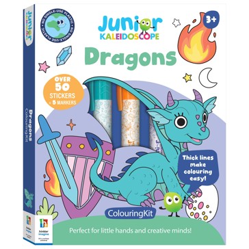 Junior Kaleidoscope: Dragons Colouring Kit - Book