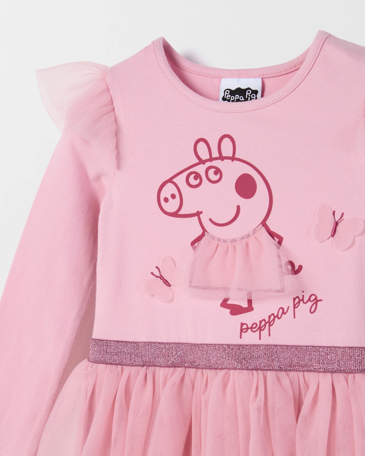Peppa Pig License Australian Cotton Knit/Tulle Dress 2 of 2