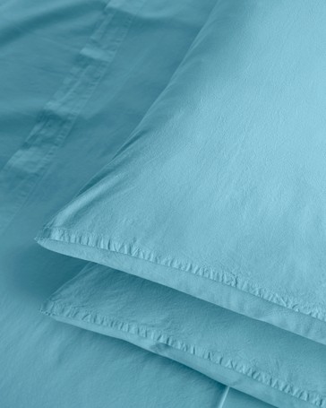 Arlo Stonewash 2 Pack Cotton Standard Pillowcase - Adriatic Blue
