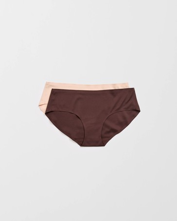 Smooth Moves 2 Pack No Show Bonded Hipster Bikini Briefs