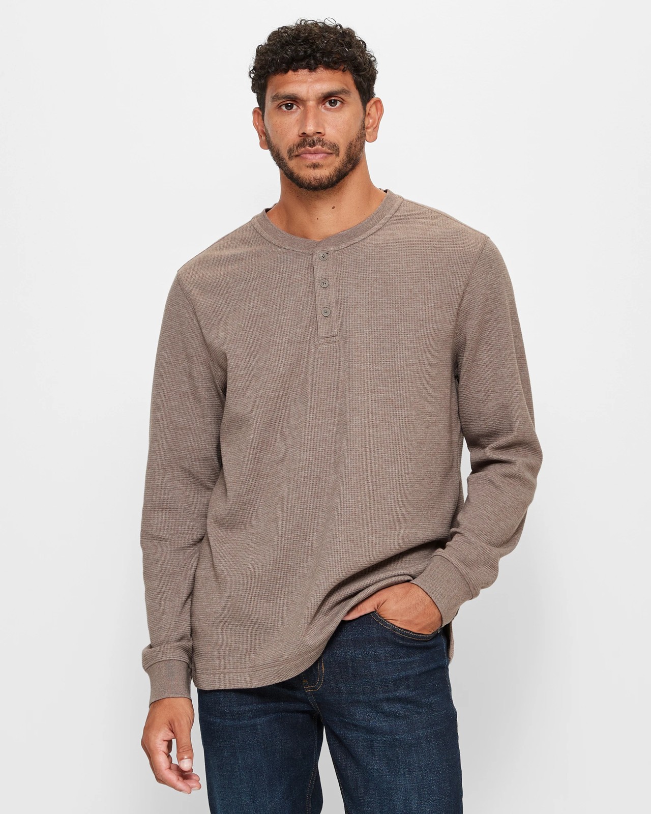 Buy Waffle Henley Tee Online in Australia