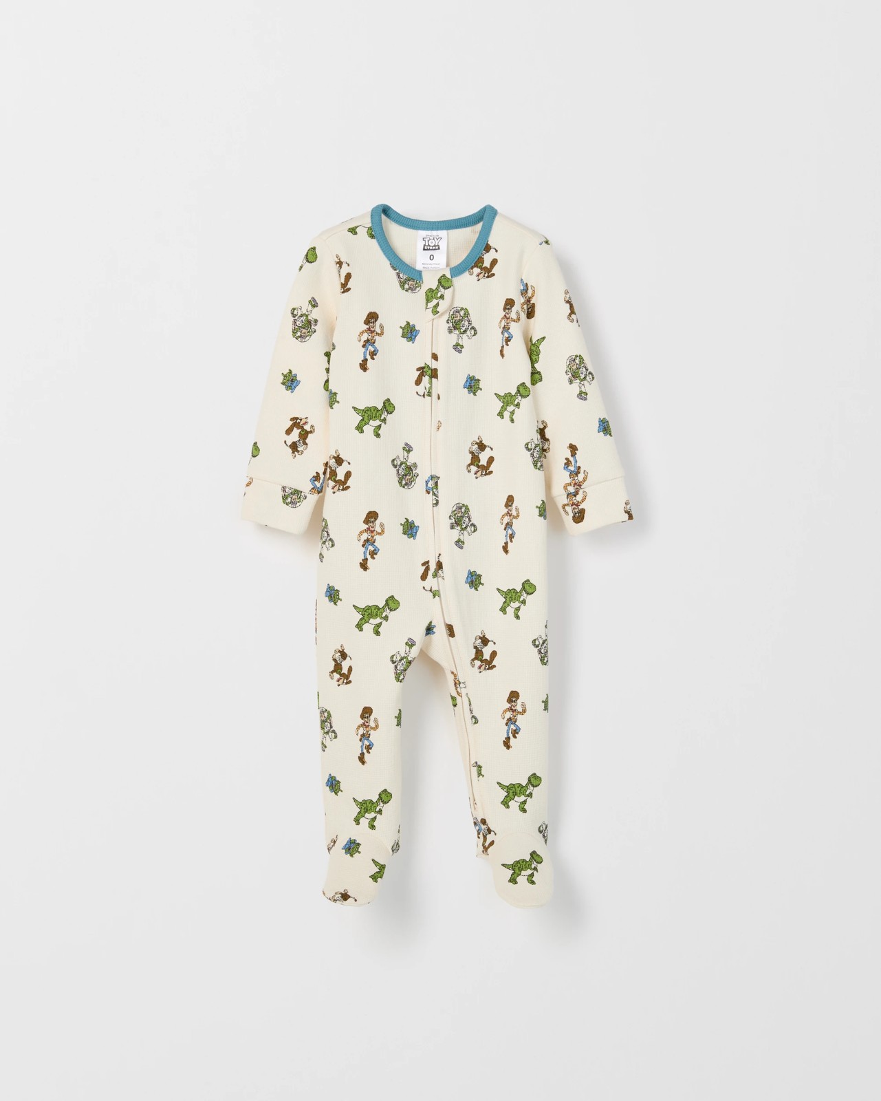 Disney Toy Story Baby Organic Cotton Waffle Zip Coverall 4 of 5