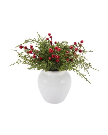 Anko Christmas Artificial Berries in Pot