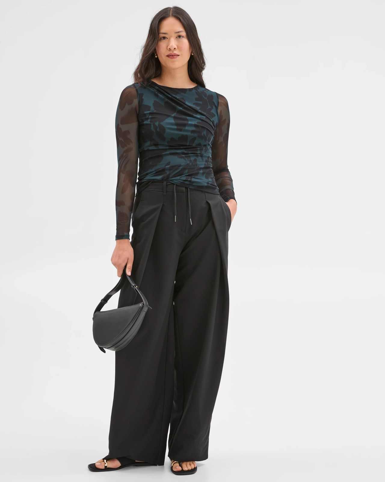 Preview Long Sleeve Mesh Top 2 of 6