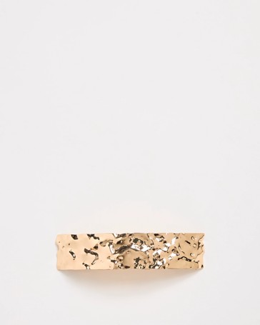 Large Hammered Barrette Clip
