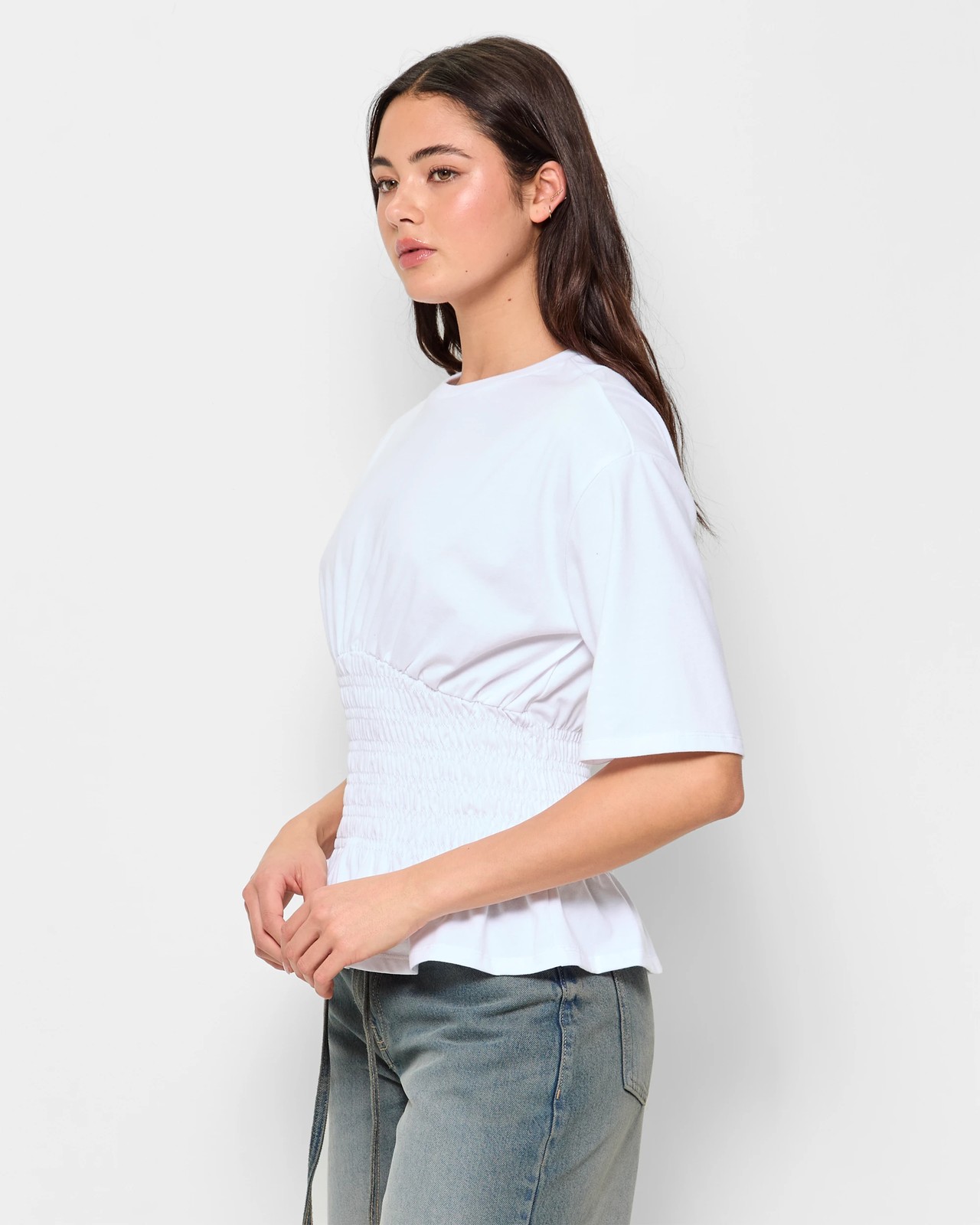 Australian Cotton Blend Shirred Waist T-Shirt - Lily Loves 3 of 5