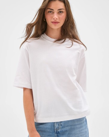 Petites Australian Cotton Stitch Detail T-Shirt