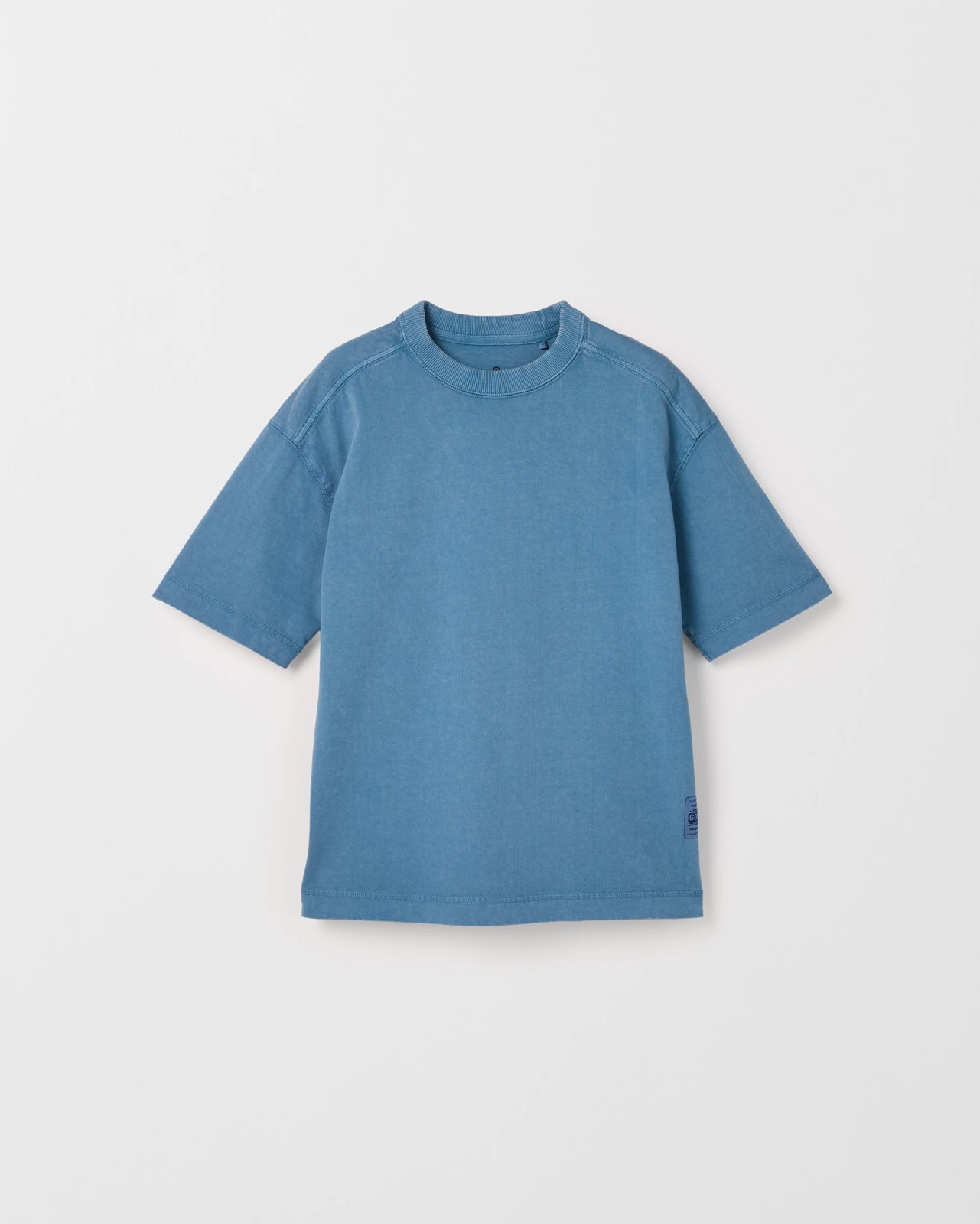 Australian Cotton Oversized Washed T-Shirt - Blue 5 of 6