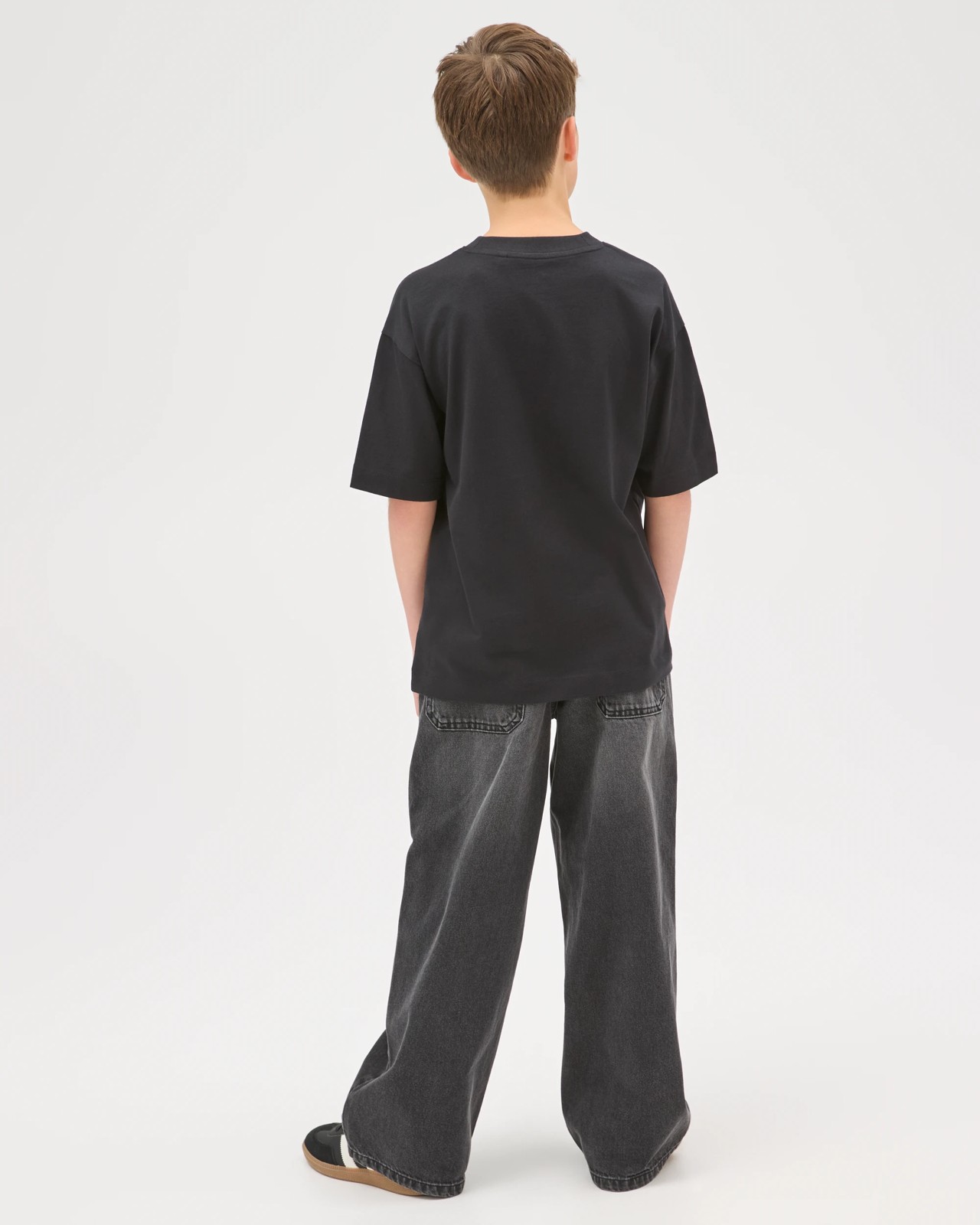 Australian Cotton Oversized Plain T-Shirt - Black 5 of 6