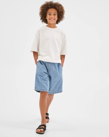 Knee Length Denim Jorts