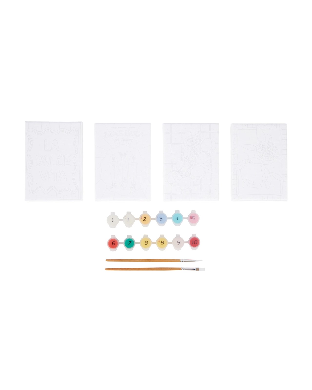 Anko 4 Pack Paint by Numbers Mini Canvas Set - Coastal Mediterranean 2 of 4