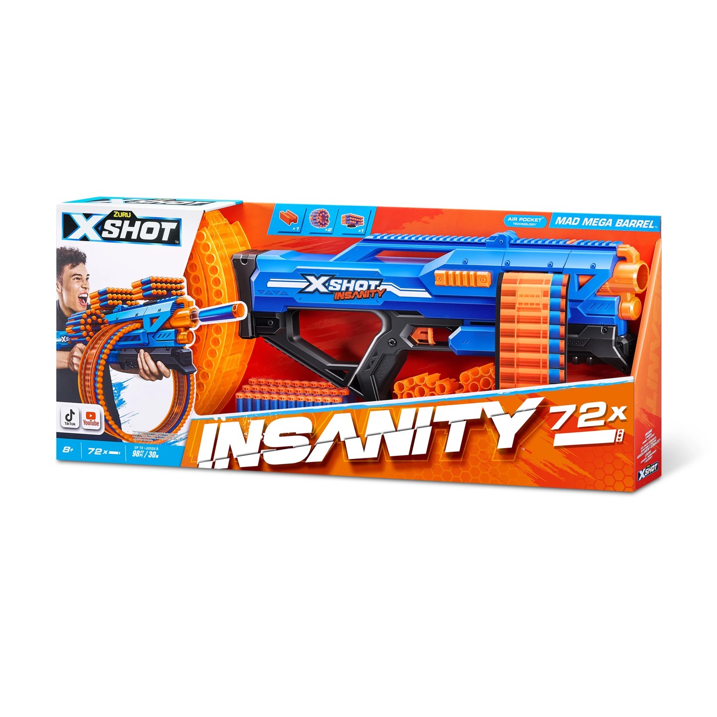 X-shot Chaos Foam Dart Launcher Blue