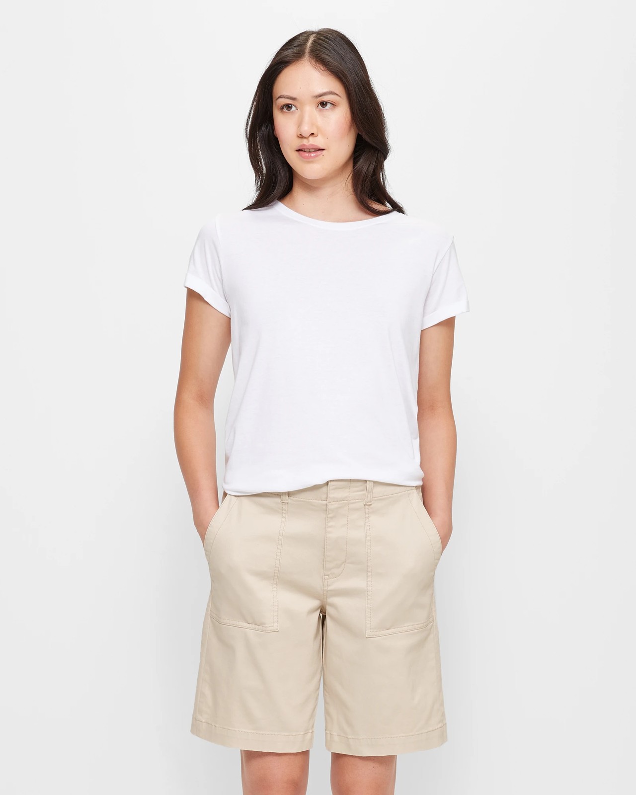 Stretch Twill Shorts - Pumice Stone