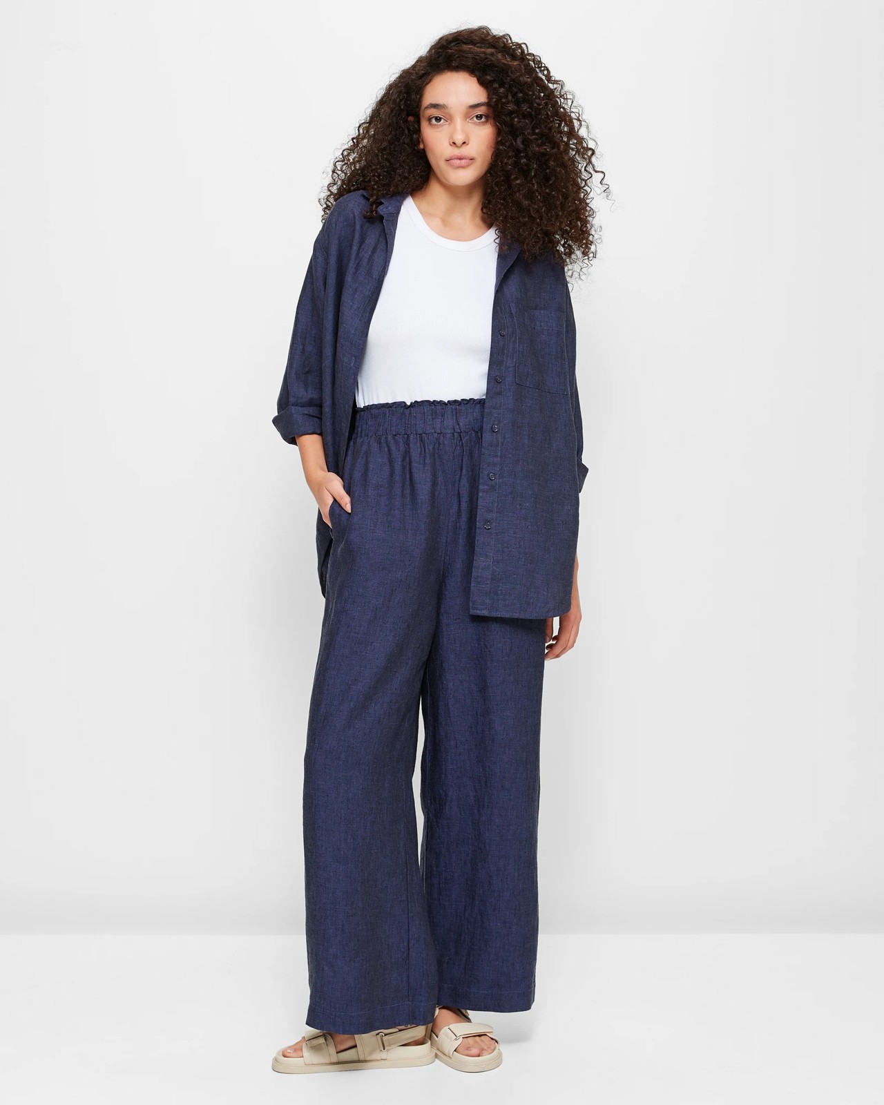 European Linen Wide Leg Pants | Target Australia