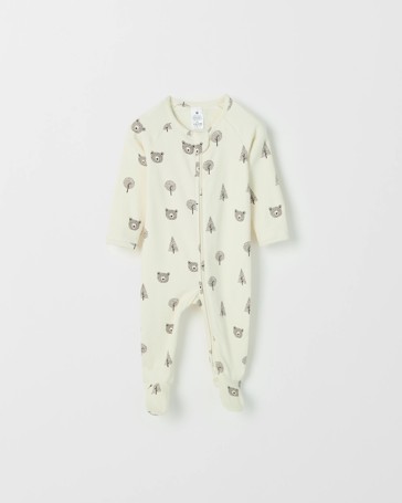 Baby Organic Cotton Print Zip Coverall