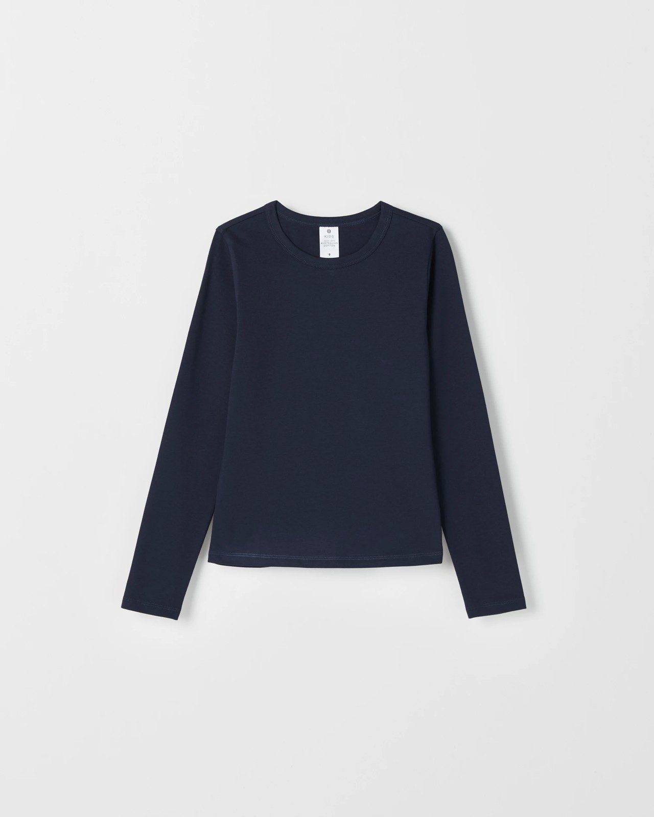 Australian Cotton Long Sleeve Top - Navy 3 of 4
