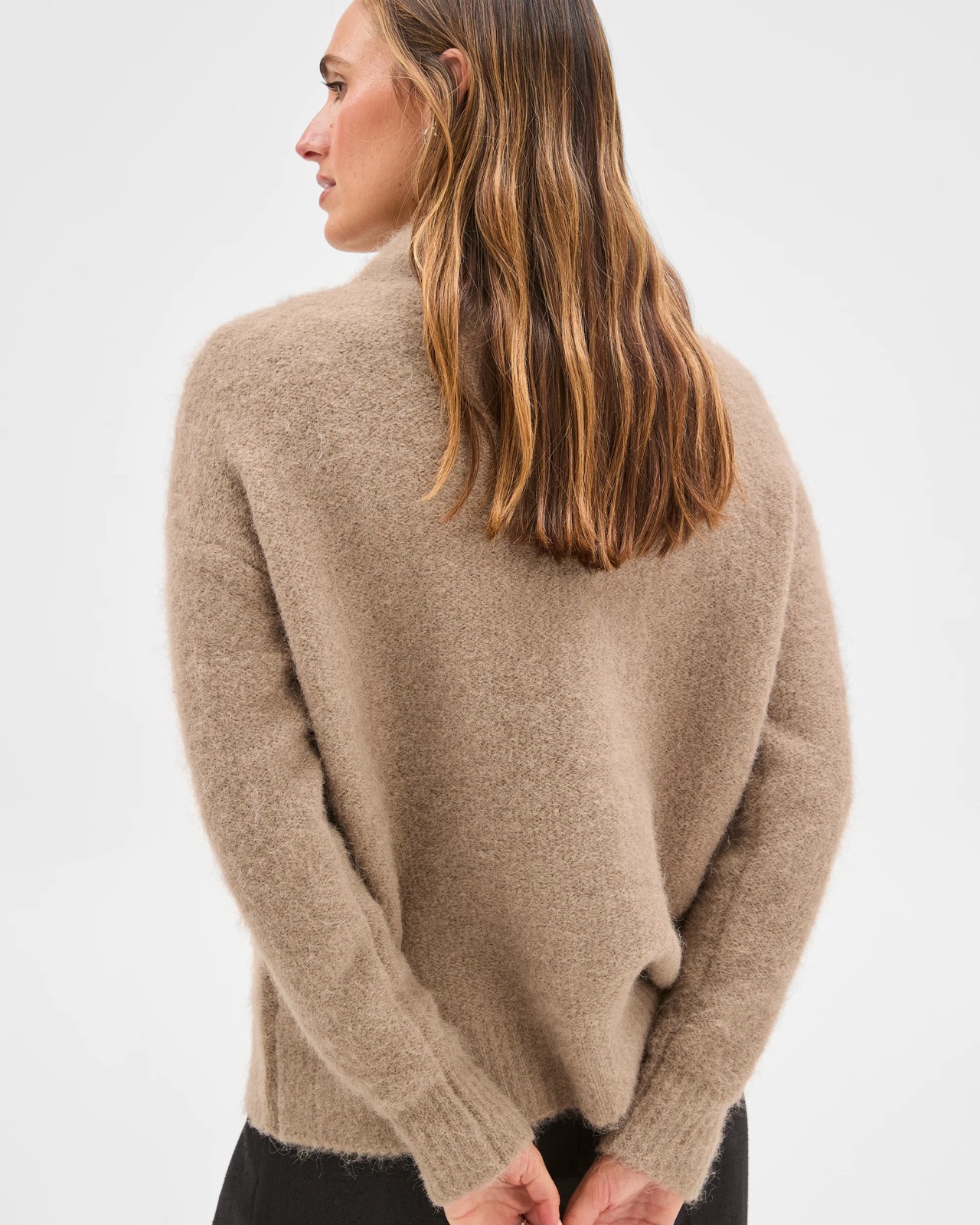 Preview Plush Mock Neck Jumper - Moon Grey 6 of 6