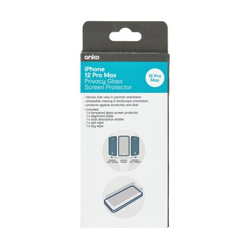 iPhone 12 Pro Max Privacy Hardened Glass Screen Protector - Anko
