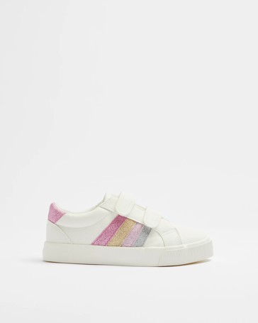 Girls Junior Glitter Stripe Sneaker