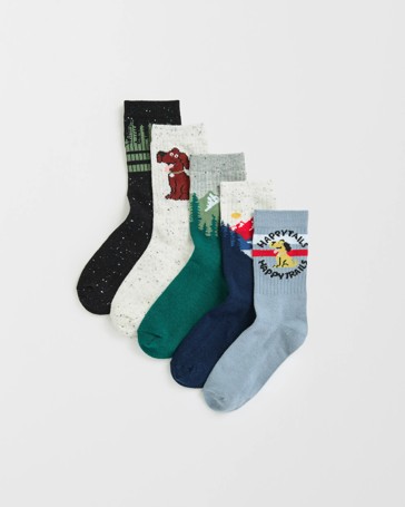 Maxx 5 Pack Boys Crew Socks