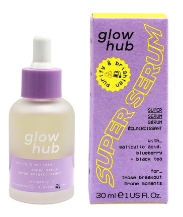 Glow Hub Purify & Brighten Super Serum 30ml - Salicylic Acid, Blueberry and Black Tea