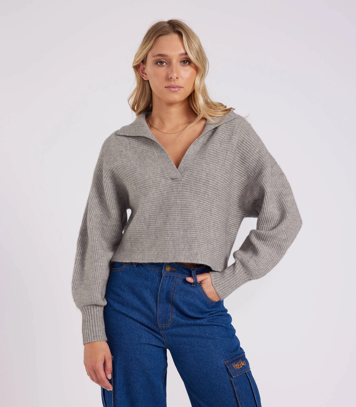 V-Neck Slouchy Knit Jumper Mossimo