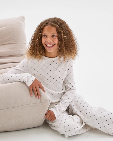 Australian Cotton Older Girls Waffle Pyjama Set