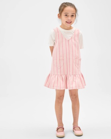 Australian Cotton Blend T-Shirt and Pinny Dress 2 Piece Set