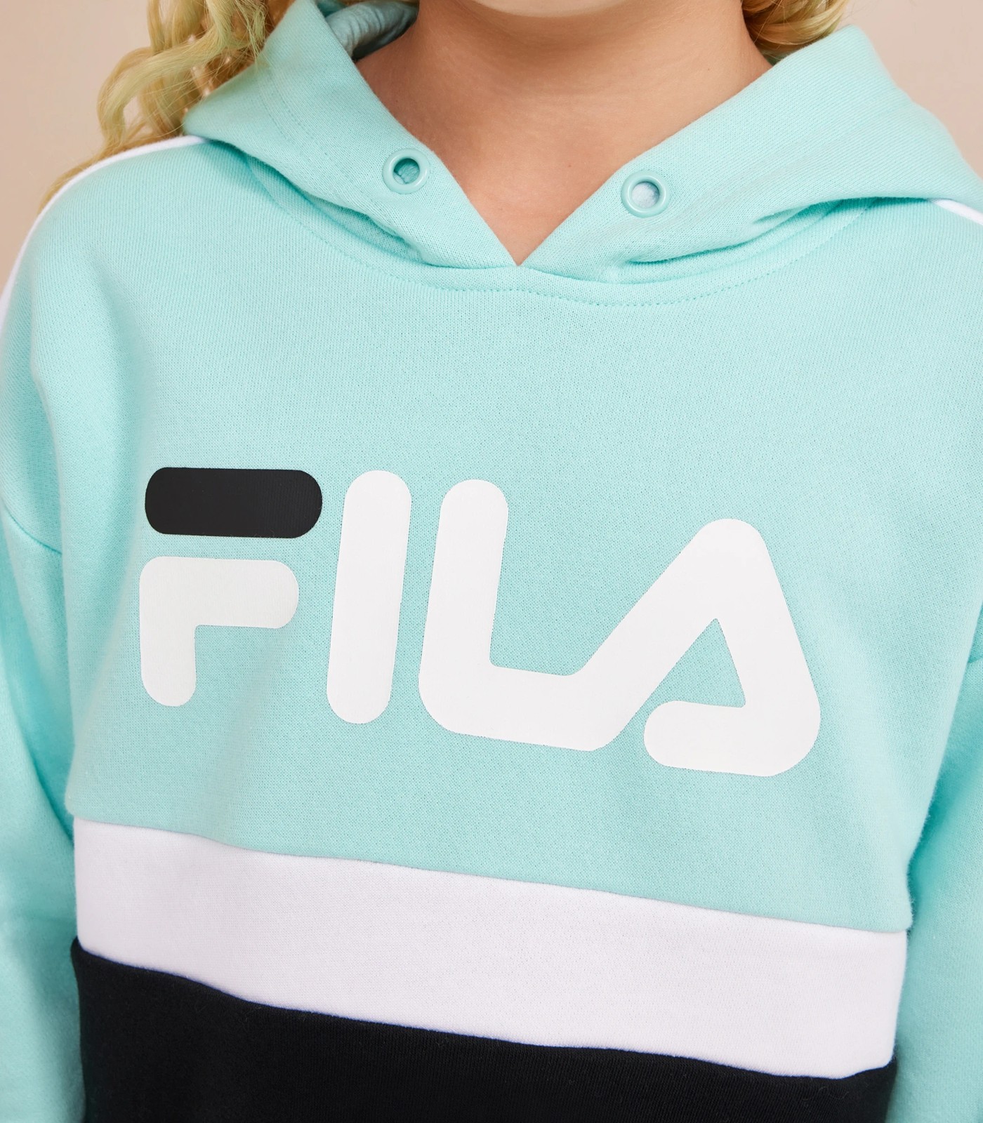 Baby blue store fila hoodie