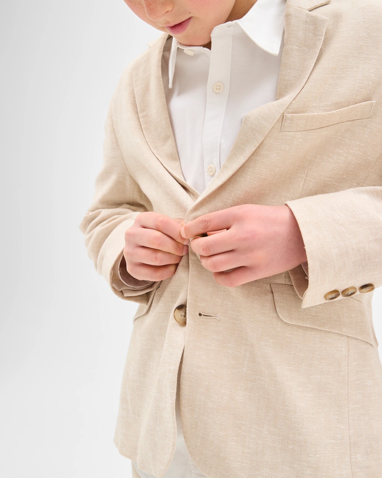 European Linen Blend Suiting Jacket 3 of 6