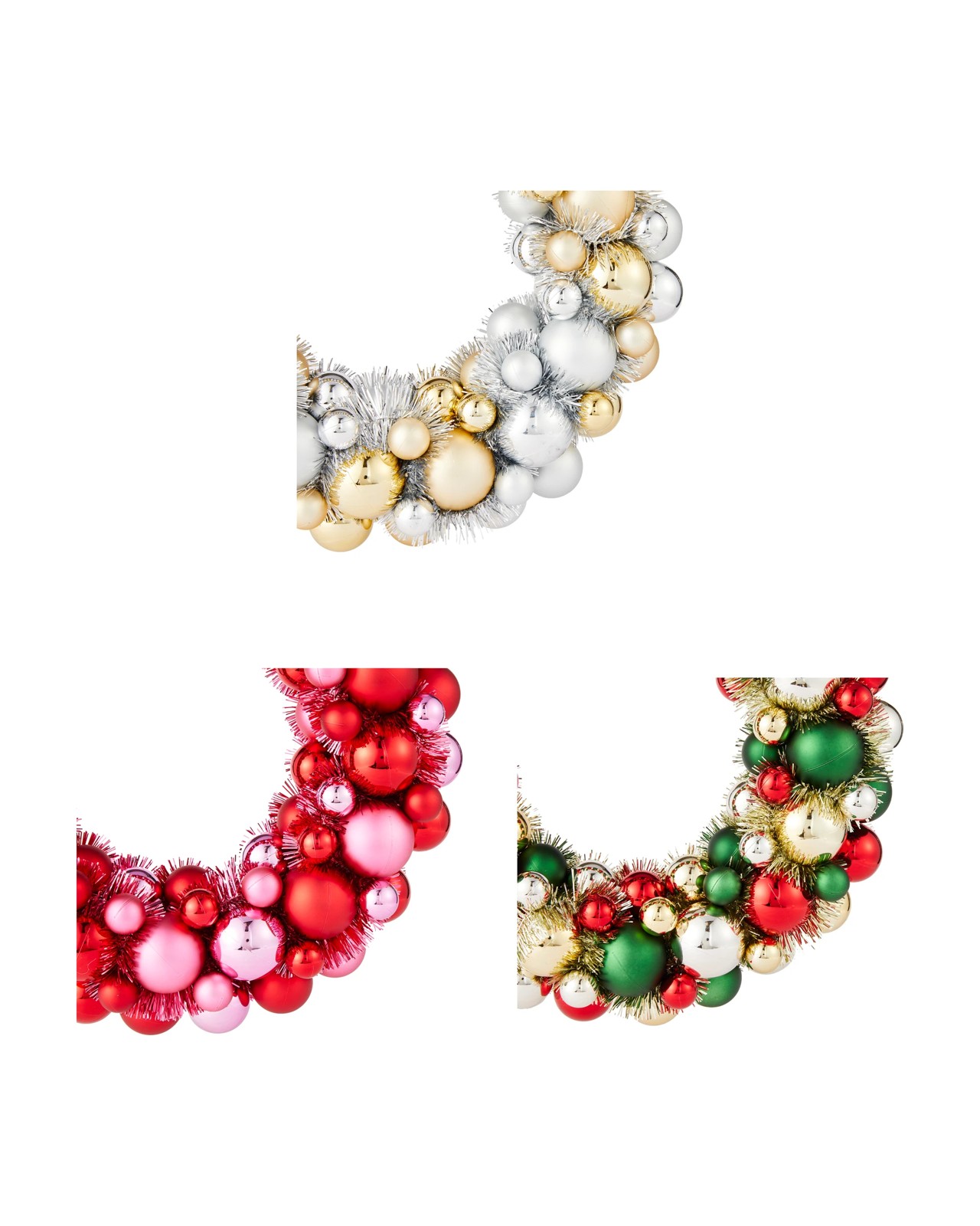 Anko 43cm Bauble Wreath - Assorted 2 of 4