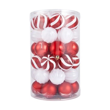47 Pack 6cm Candy Cane Baubles - Anko