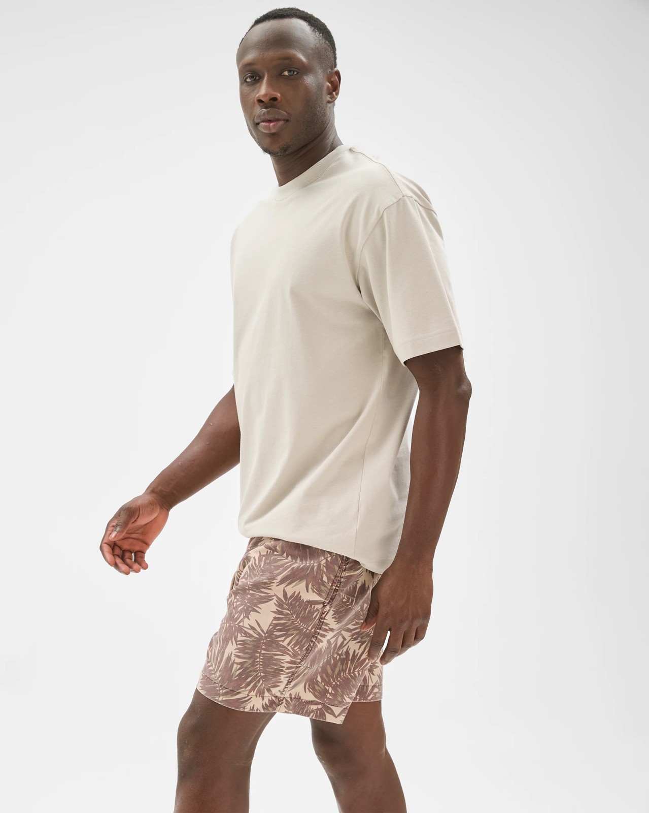 Commons Printed Swim Shorts - Choc Fern 3 of 6