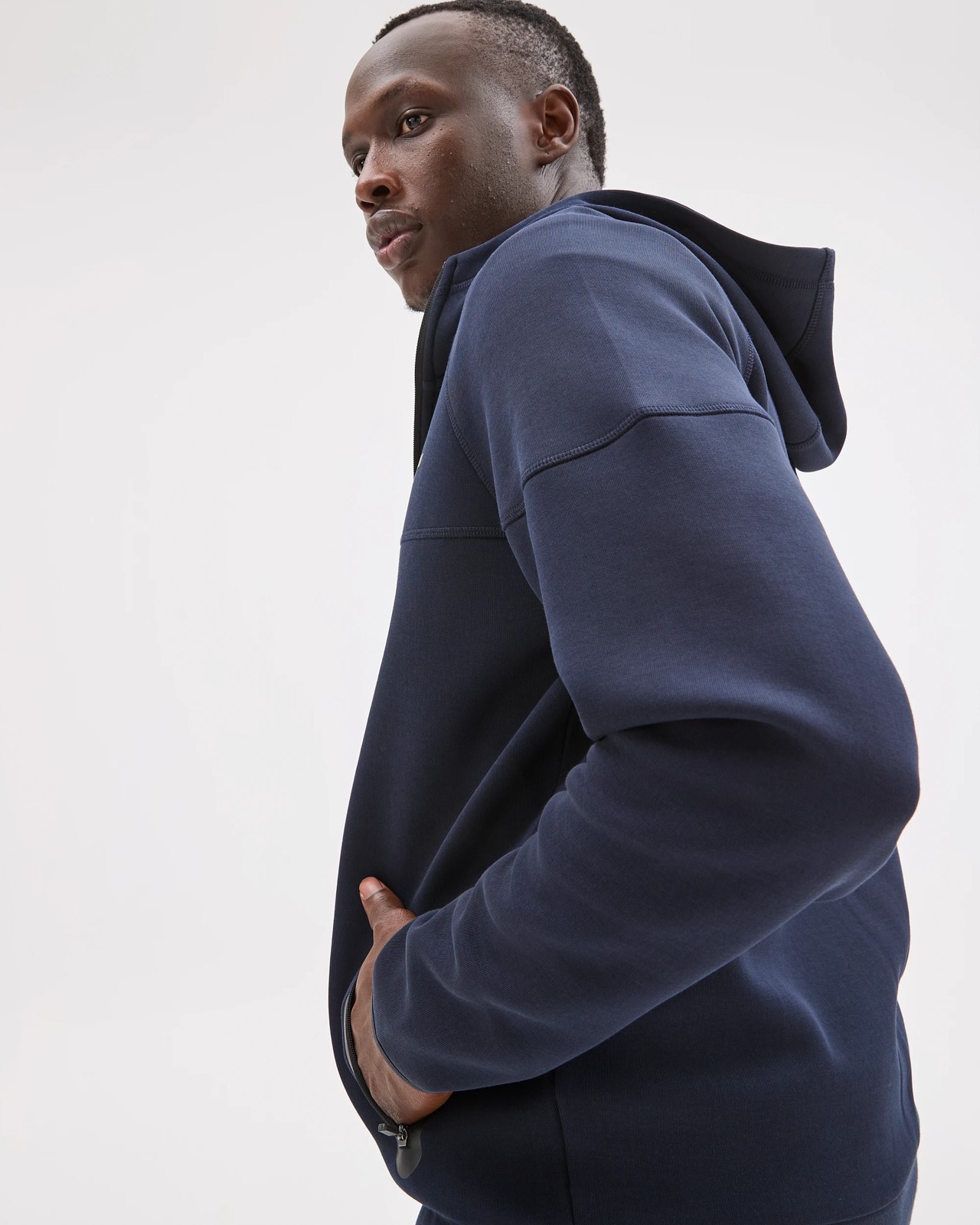 Active Australian Cotton Blend Tech Pullover Hoodie - Navy 4 of 5