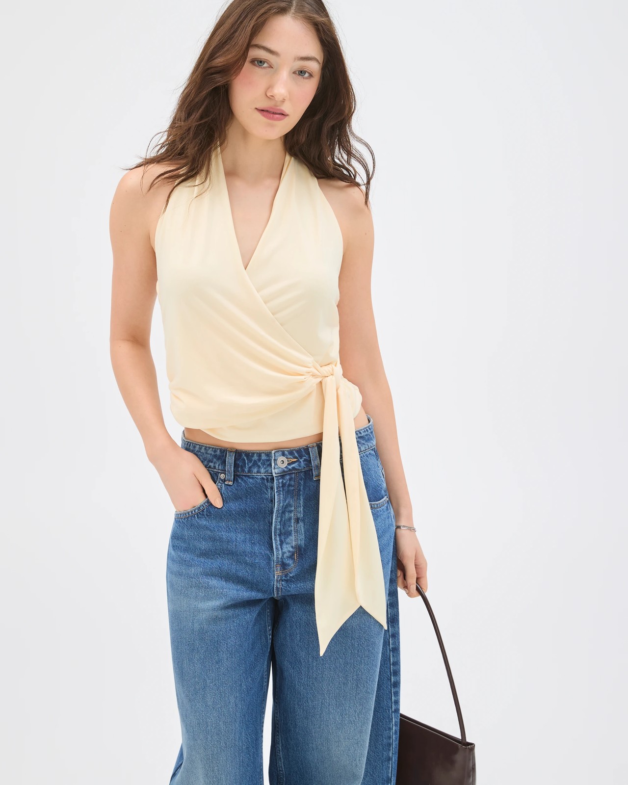 Lily Loves Draped Halter Neck Top - Whipped Butter 5 of 6