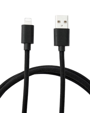 Anko USB-A to Lightning Braided Cable - 1m - Black