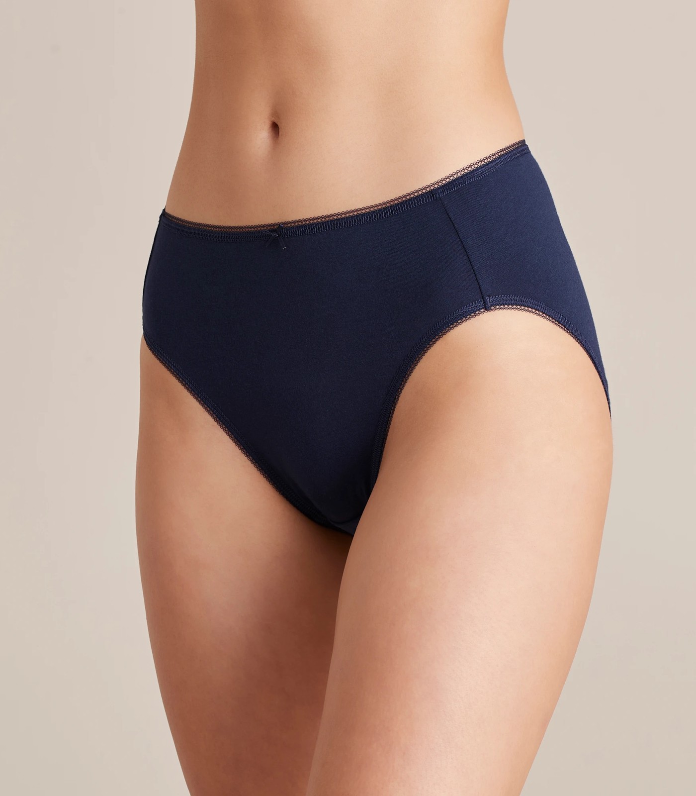 5 Pack Cotton/Elastane High Cut Briefs; Style: LHF183555 4 of 6