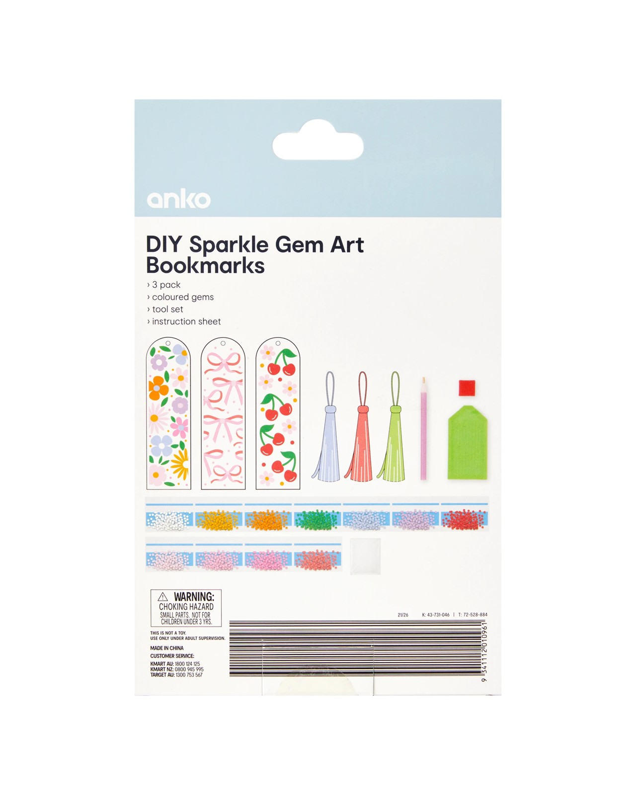 Anko DIY Sparkle Gem Art - Bookmarks 3 of 3