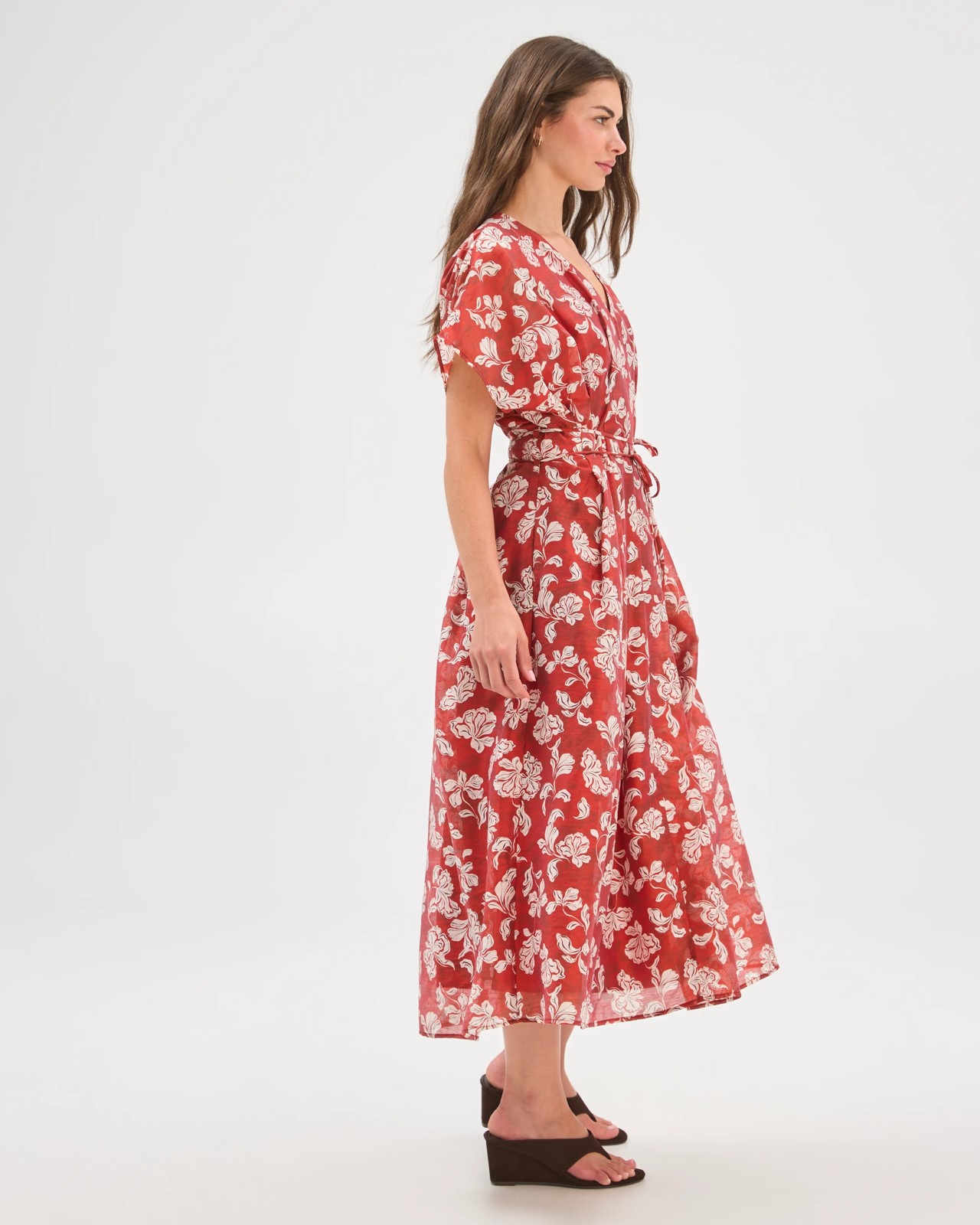 Petites Tuck Detail Midi Dress 5 of 5