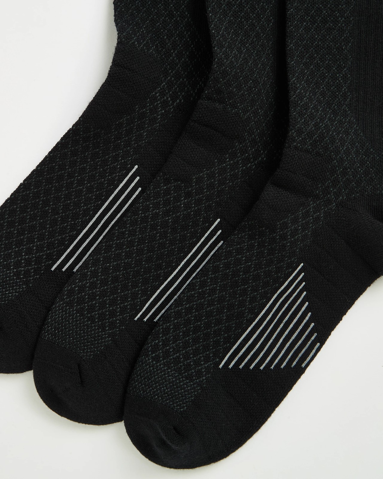 Maxx Australian Cotton Blend 3 Pack Performance Sport Crew Socks - Black 2 of 3